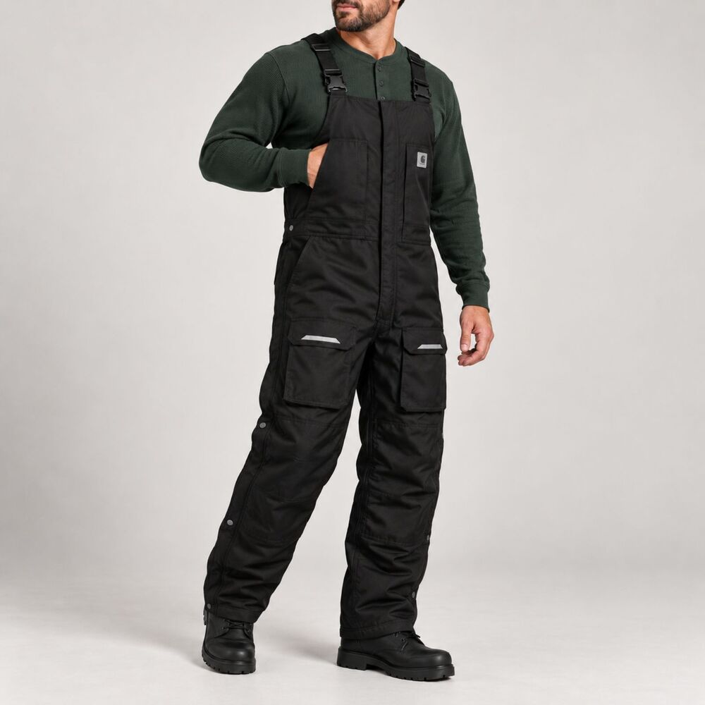 Carhartt Yukon Extremes Insulated Bib Overalls Men’s M Tall Black 104461 NWT